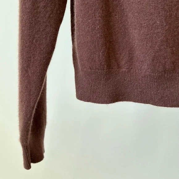 WILFRED ARITZIA Luxurious Cashmere Knit Pullover Sweater Slim Fit Brown Size-XS - Picture 5 of 6